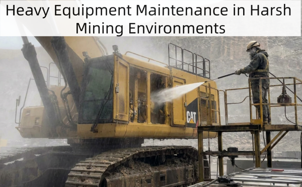 Mining equipment wash bay cleaning heavy grease in Central Asia