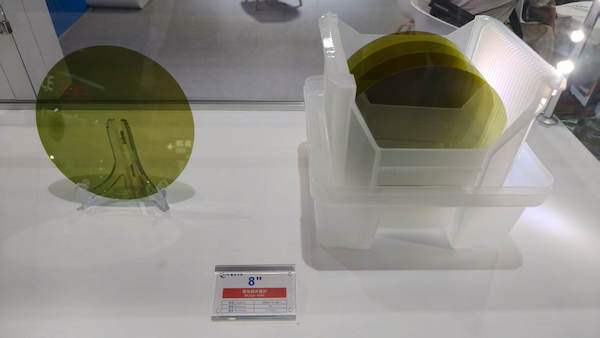 TanKeBlue's 8" SiC epitaxial wafer at CIOE 2025 - Yuanan's SiC Substrate Micro-particle Cleaner ensures low defects