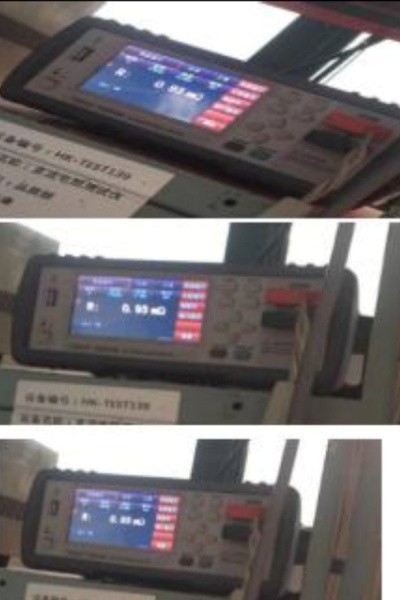 DC Current Test for Copper Busbar_After Applying 277B Antioxidant (Stable Conductivity)