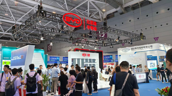 BYD Semiconductor's booth at CIOE 2025 - Yuanan's eco-friendly cleaner supports its global ESG goals